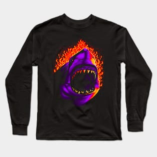 Fire shark Long Sleeve T-Shirt